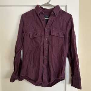 Abercrombie and Fitch Men’s XS Purple Button-Up Flannel Shirt